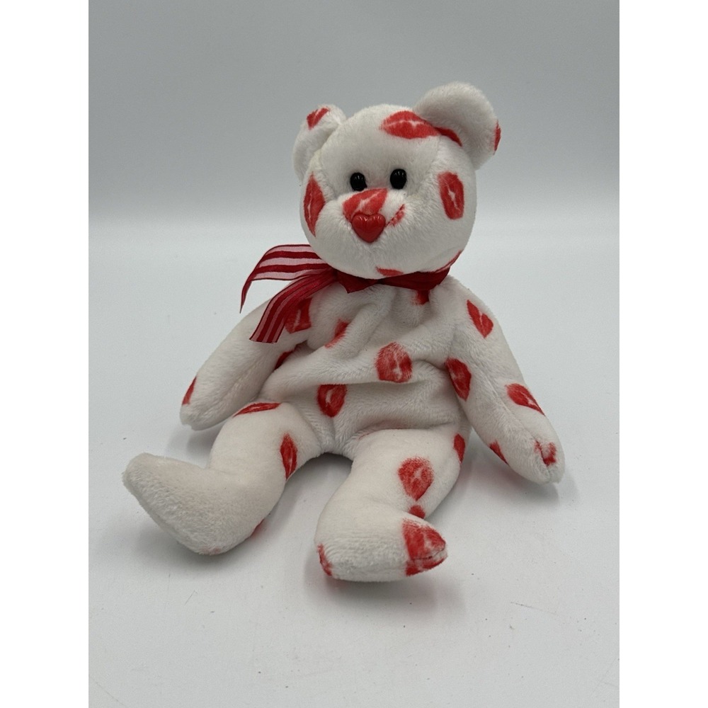 TY Beanie Babies - Smooch the Kiss‎ Red Lips Valentine Bear
